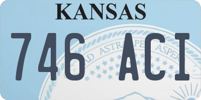 KS license plate 746ACI