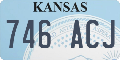 KS license plate 746ACJ