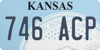 KS license plate 746ACP