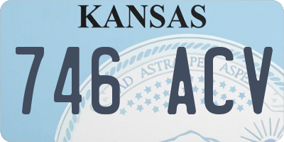 KS license plate 746ACV