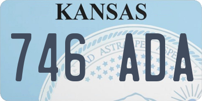 KS license plate 746ADA