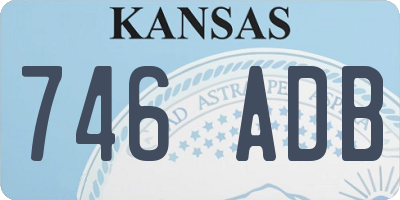 KS license plate 746ADB