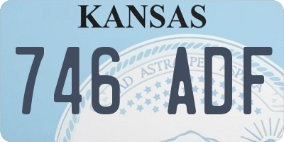 KS license plate 746ADF
