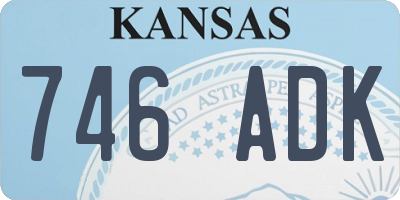 KS license plate 746ADK