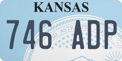 KS license plate 746ADP