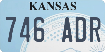 KS license plate 746ADR