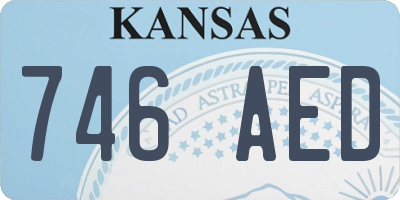 KS license plate 746AED