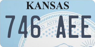 KS license plate 746AEE