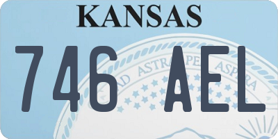 KS license plate 746AEL