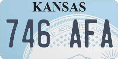 KS license plate 746AFA