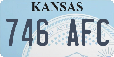 KS license plate 746AFC
