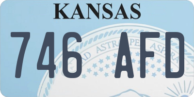 KS license plate 746AFD