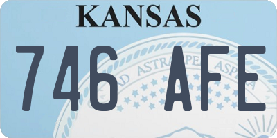 KS license plate 746AFE