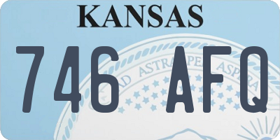 KS license plate 746AFQ