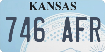 KS license plate 746AFR