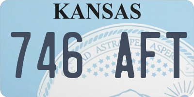 KS license plate 746AFT