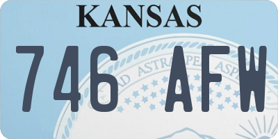 KS license plate 746AFW