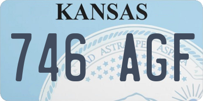 KS license plate 746AGF