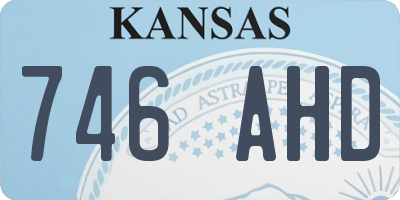 KS license plate 746AHD