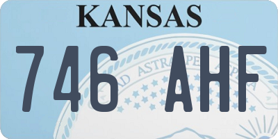 KS license plate 746AHF