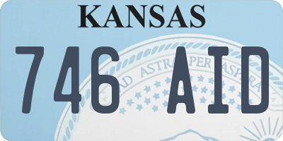 KS license plate 746AID