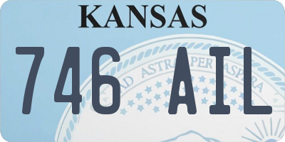 KS license plate 746AIL