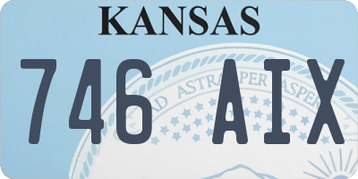KS license plate 746AIX