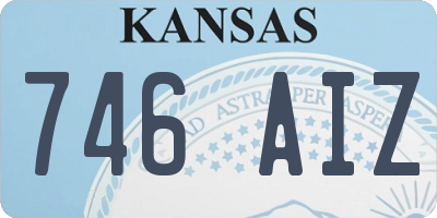 KS license plate 746AIZ