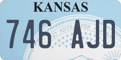 KS license plate 746AJD