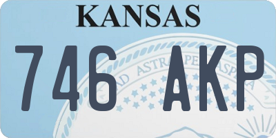KS license plate 746AKP