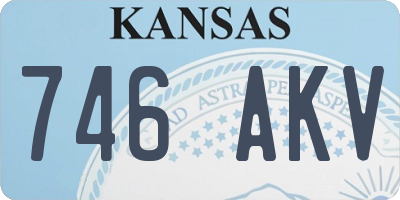 KS license plate 746AKV