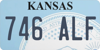 KS license plate 746ALF