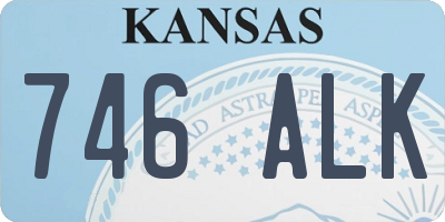 KS license plate 746ALK