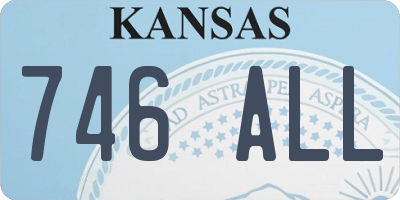 KS license plate 746ALL