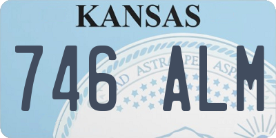 KS license plate 746ALM