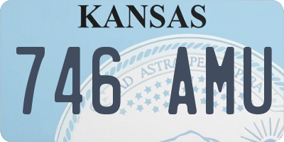 KS license plate 746AMU