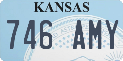 KS license plate 746AMY