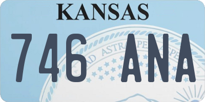 KS license plate 746ANA