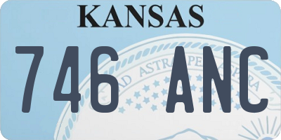 KS license plate 746ANC