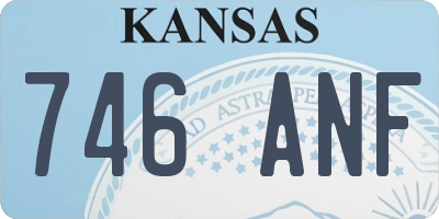 KS license plate 746ANF