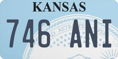 KS license plate 746ANI