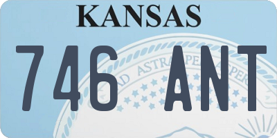 KS license plate 746ANT