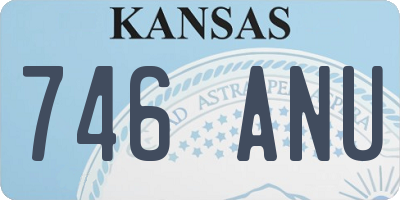 KS license plate 746ANU