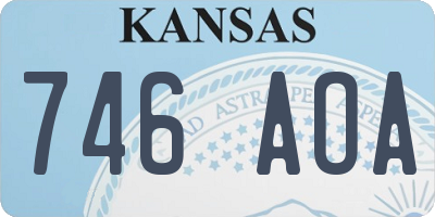 KS license plate 746AOA
