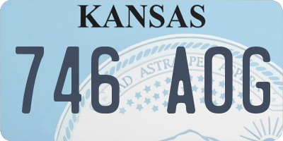 KS license plate 746AOG