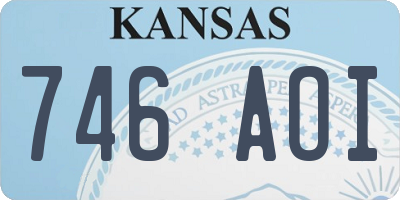 KS license plate 746AOI