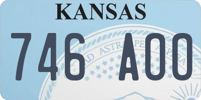 KS license plate 746AOO