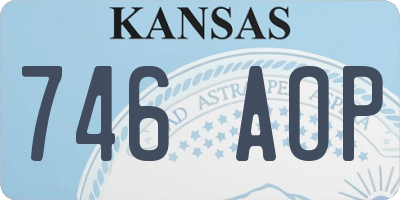 KS license plate 746AOP