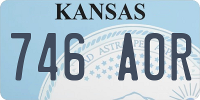 KS license plate 746AOR