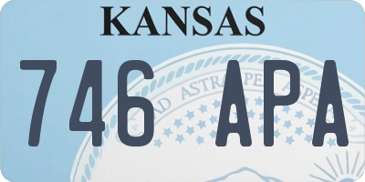 KS license plate 746APA